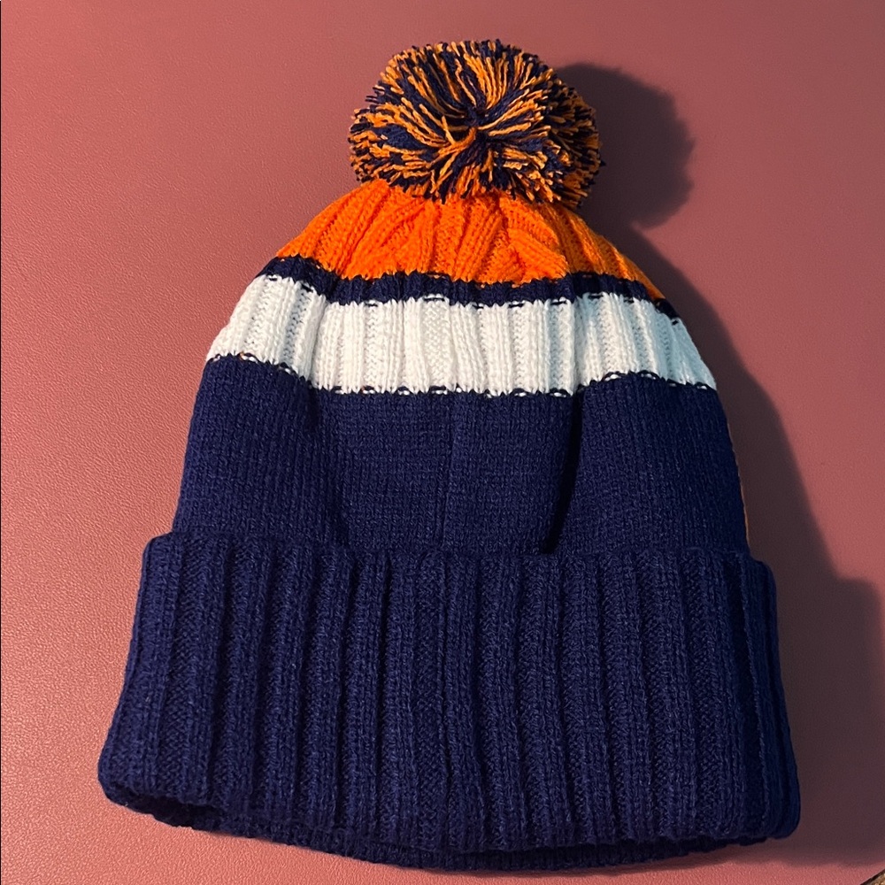 ⚾️ UNISEX Houston Pom Pom Beanie Hat - Orange & Navy - Picture 3 of 6